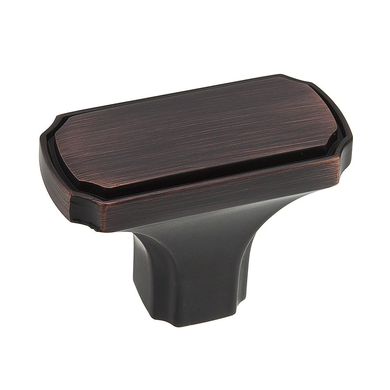 Richelieu BP77043BORB: 43mm Lorraine Cabinet Knob - Brushed Oil Rubbed Bronze