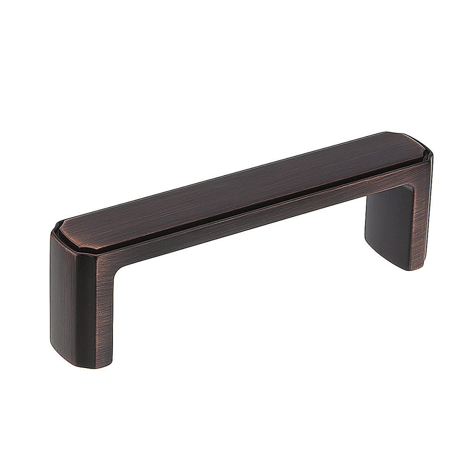 Richelieu BP77076BORB: 3" cc Lorraine Cabinet Pull - Brushed Oil Rubbed Bronze