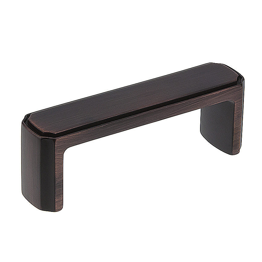 Richelieu BP77096BORB: 96mm cc Lorraine Bar Cabinet Pull - Brushed Oil Rubbed Bronze