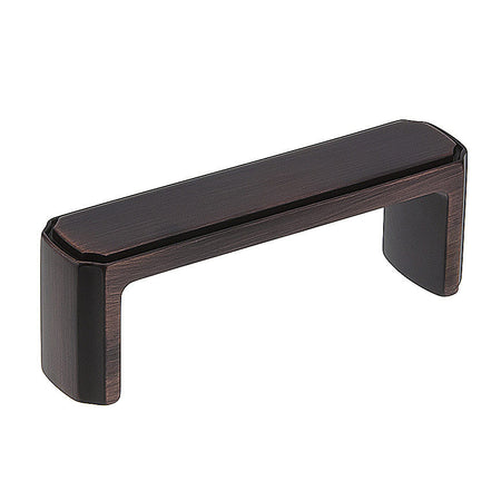 Richelieu BP77096BORB: 96mm cc Lorraine Bar Cabinet Pull - Brushed Oil Rubbed Bronze
