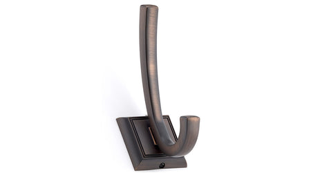 Richelieu BP7751BORB: 5" Transitional Double Coat Hook - Brushed Oil Rubbed Bronze