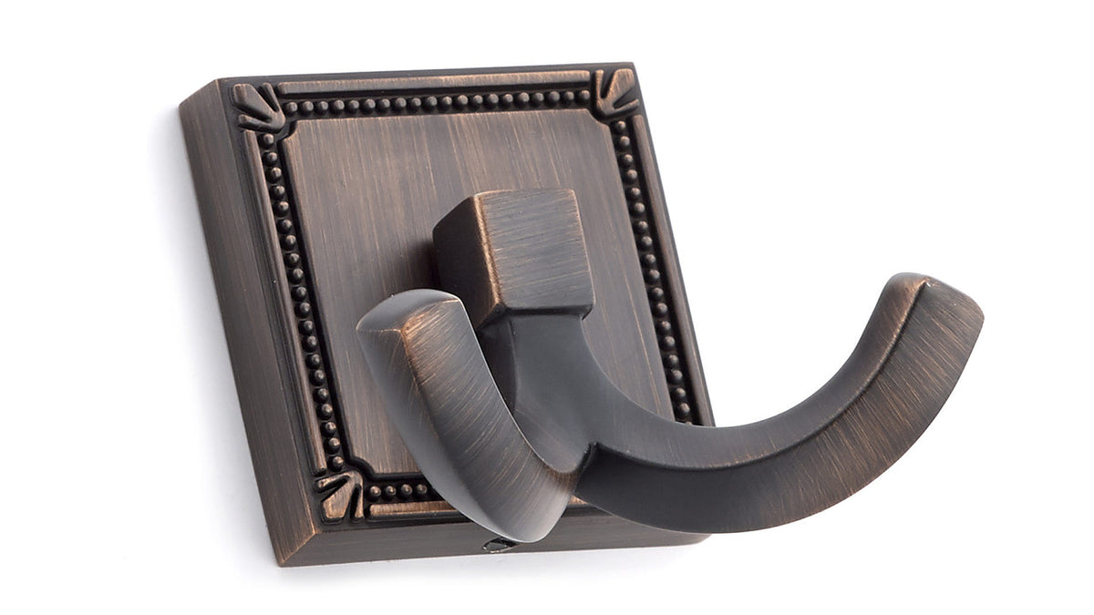 Richelieu BP7802BORB: 2-1/4" Transitional Double Horizontal Coat Hook - Brushed Oil Rubbed Bronze