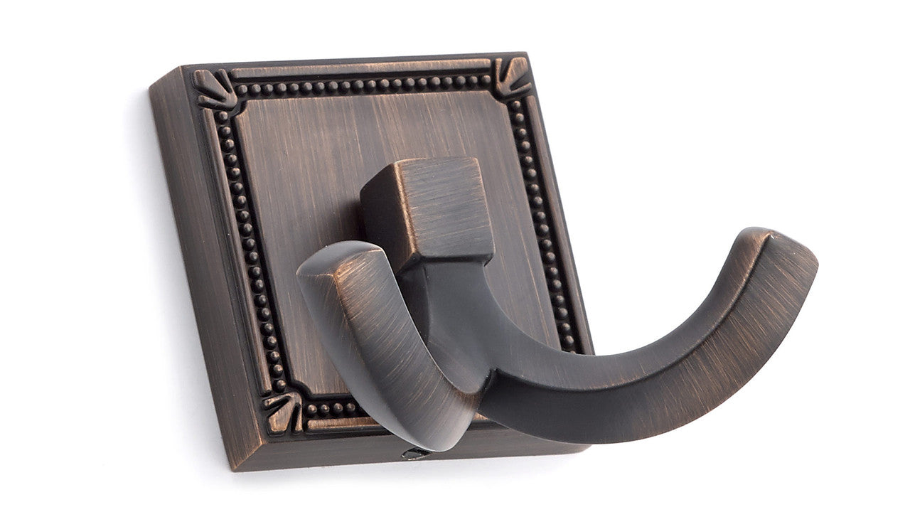 Richelieu BP7802BORB: 2-1/4" Transitional Double Horizontal Coat Hook - Brushed Oil Rubbed Bronze