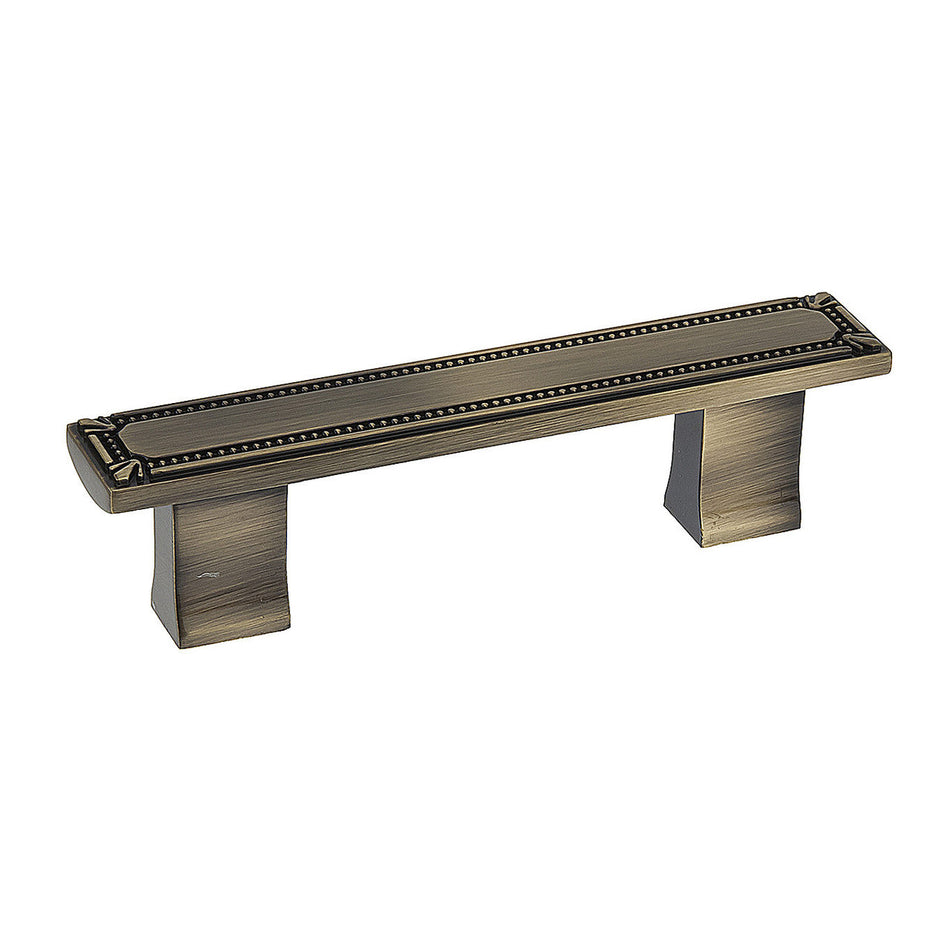 Richelieu BP78096AE: 96mm cc Brossard Cabinet Pull - Antique English