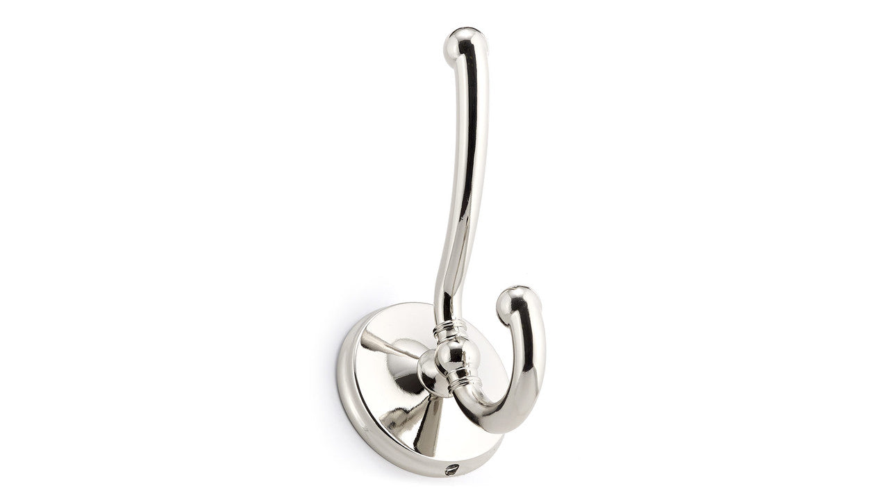 Richelieu BP7901180: 4-3/8" Transitional Double Coat Hook - Polished Nickel