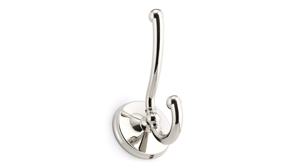 Richelieu BP7901180: 4-3/8" Transitional Double Coat Hook - Polished Nickel