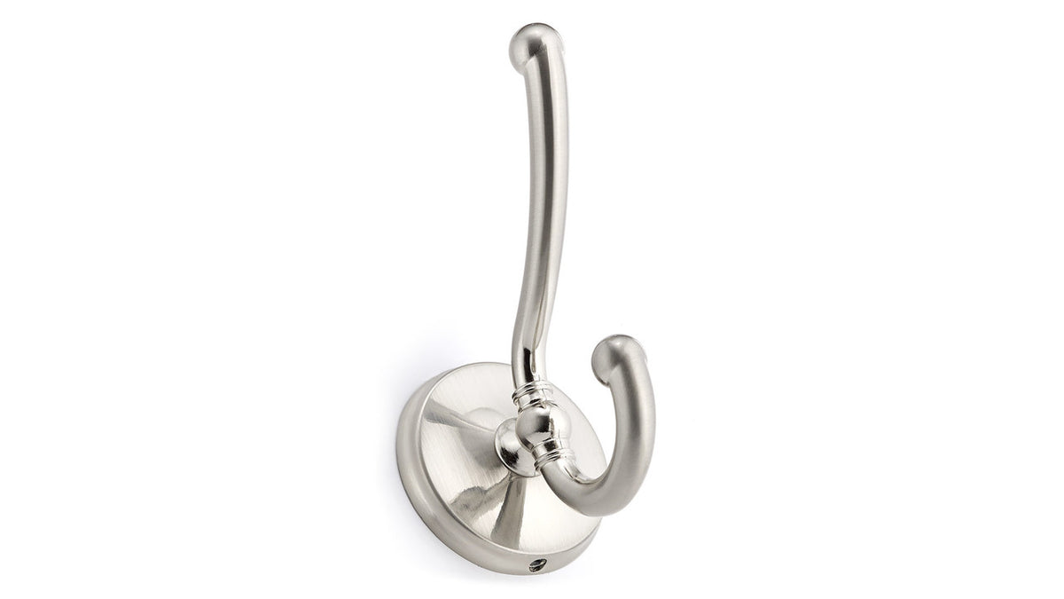 Richelieu BP7901195: 4-3/8" Transitional Double Coat Hook - Brushed Nickel