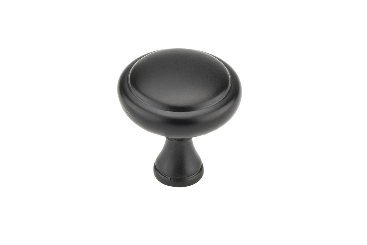 Richelieu BP79032900: 1-1/4" Candiac Cabinet Knob - Matte Black