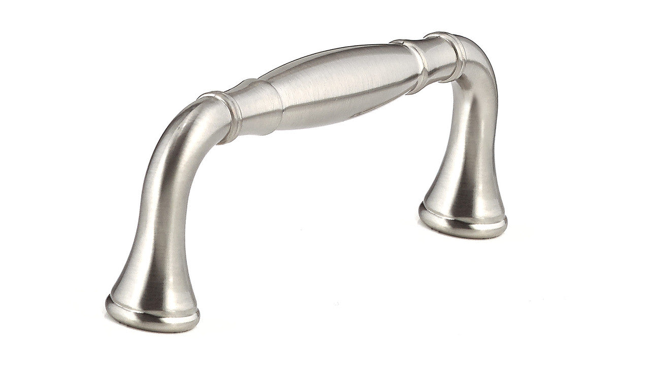 Richelieu BP79096195: 96mm cc Candiac Cabinet Pull - Brushed Nickel