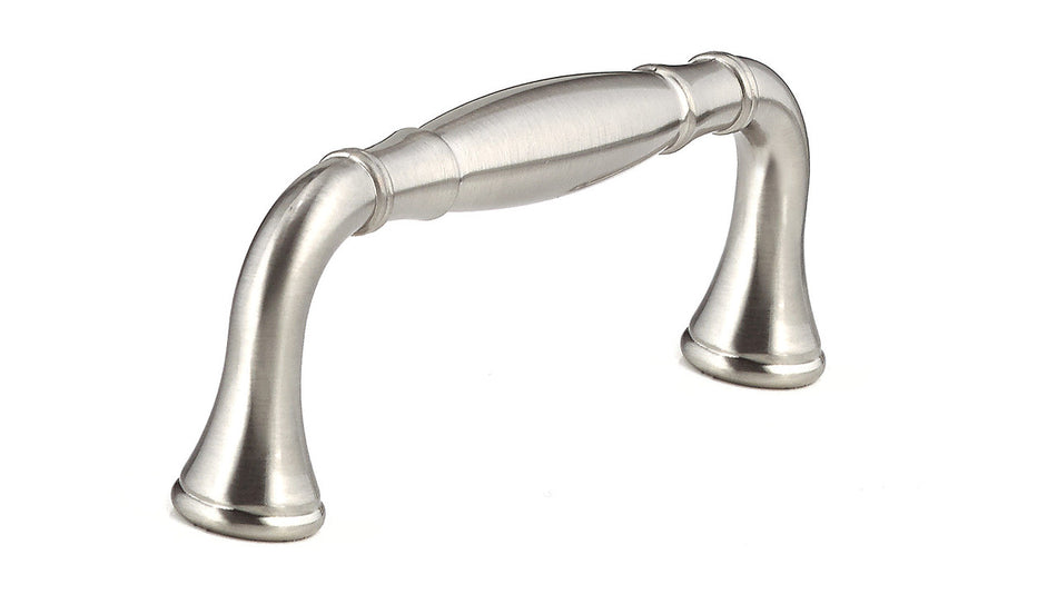 Richelieu BP79096195: 96mm cc Candiac Cabinet Pull - Brushed Nickel
