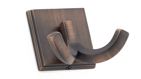 Richelieu BP7952BORB: 2-1/8" Transitional Double Coat Hook - Brushed Oil Rubbed Bronze