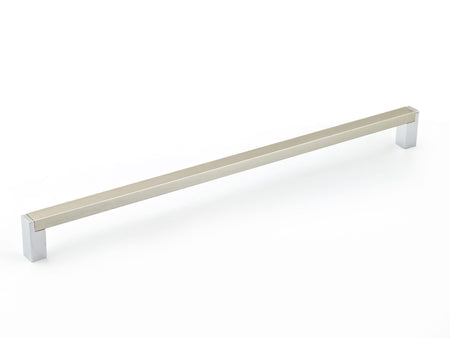 Richelieu BP801320140: 320mm cc Laconia Cabinet Pull - Brushed Nickel/Polished Chrome