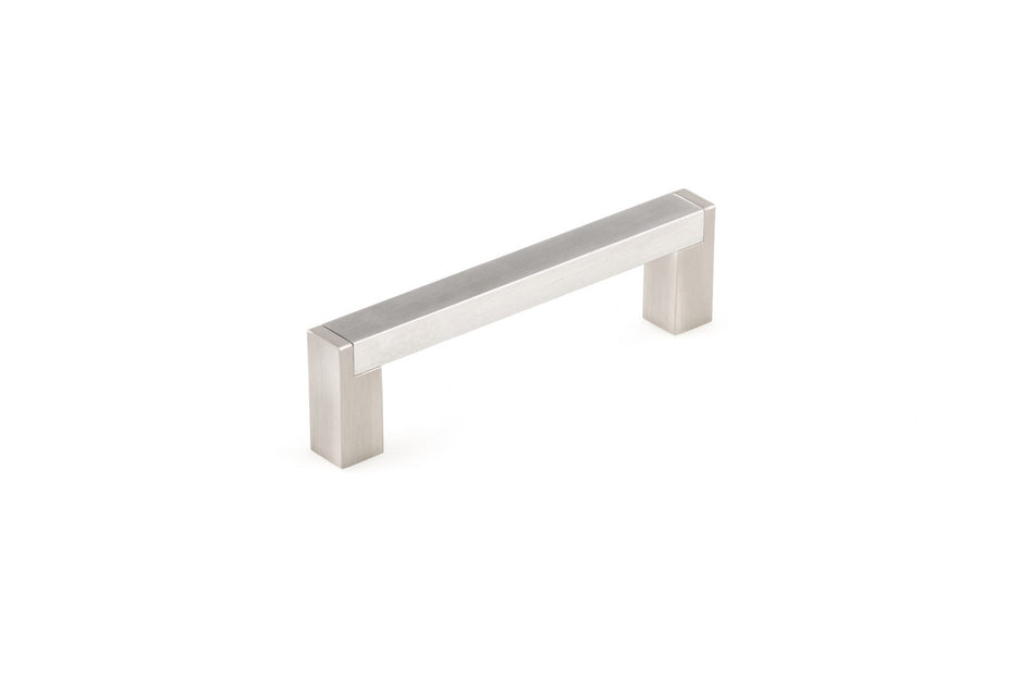 Richelieu BP80196195: 96mm cc Expression Square Bar Cabinet Pull - Brushed Nickel