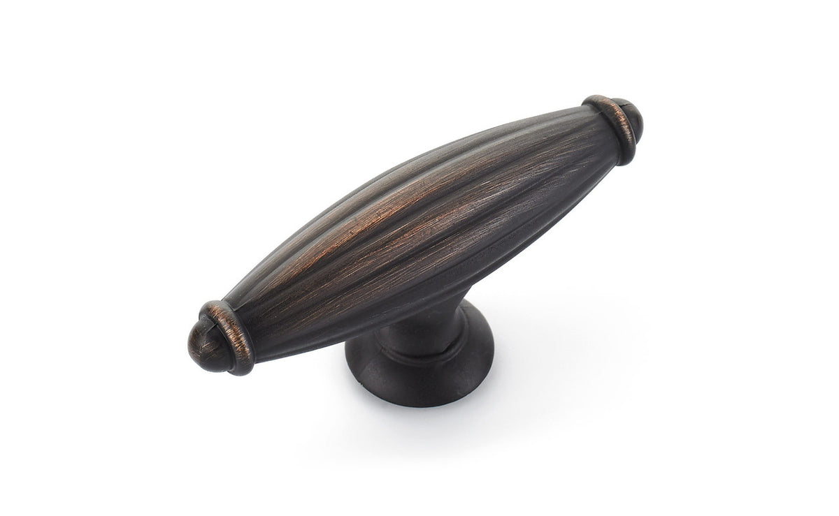 Richelieu BP8061865BORB: 2-9/16" Madeleine T-Bar Cabinet Knob - Brushed Oil Rubbed Bronze