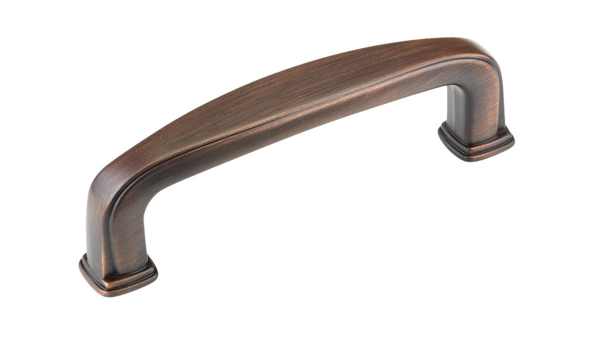 Richelieu BP81076BORB: 3" cc Charlemangne Cabinet Pull - Brushed Oil Rubbed Bronze