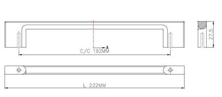 Richelieu BP8160192140: 192mm cc Armadale Cabinet Pull - Polished Chrome