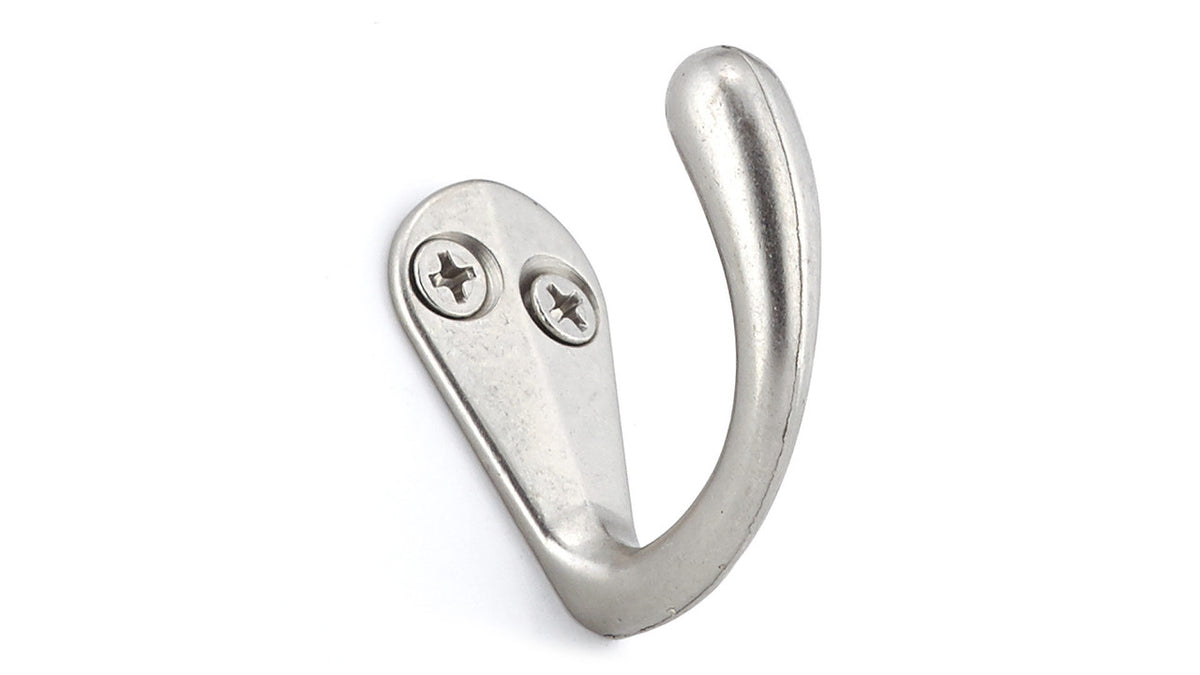 Richelieu BP81821184: 1-1/2" Utility Single Wall Hook (8-pack) - Satin Nickel