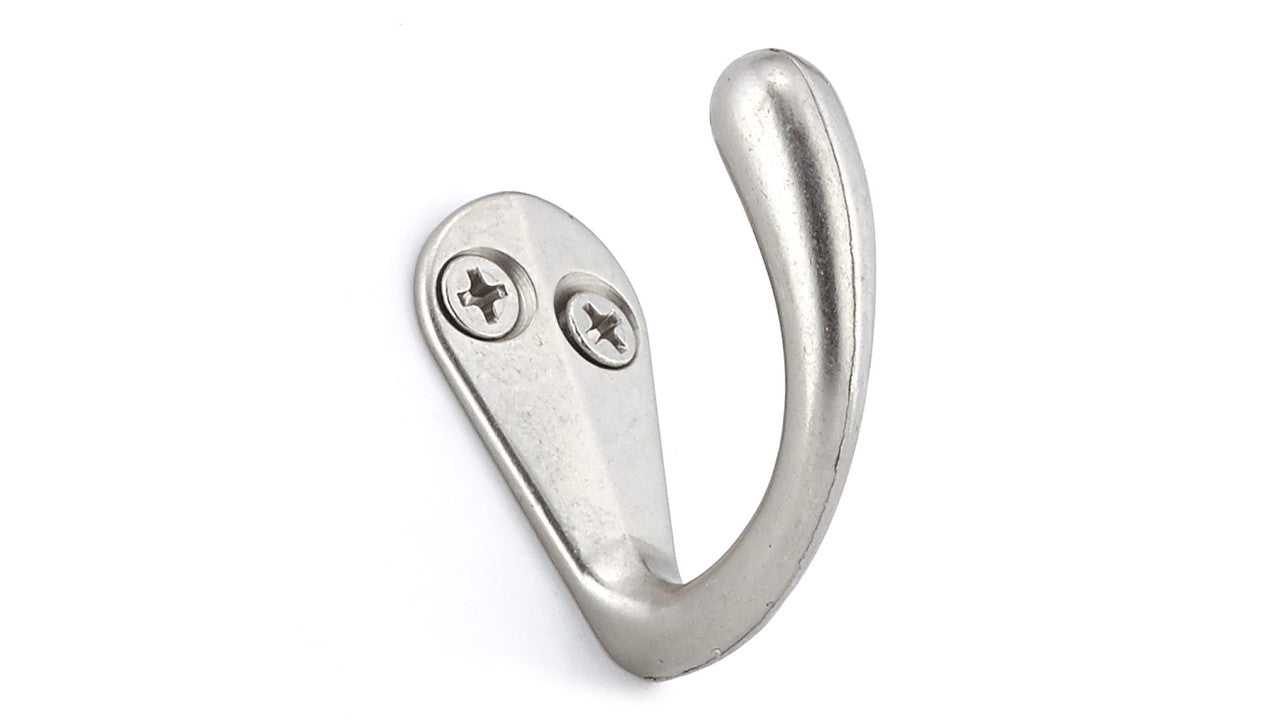 Richelieu BP81821184: 1-1/2" Utility Single Wall Hook (8-pack) - Satin Nickel