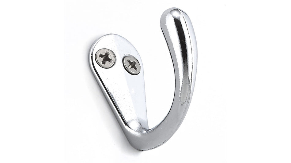 Richelieu BP81843140: 1-1/2" Utility Single Wall Hook (8-pack) - Polished Chrome