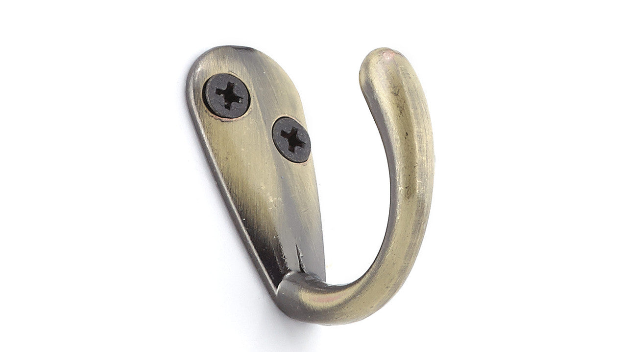 Richelieu BP81845BB: 1-1/2" Utility Single Wall Hook (8-pack) - Antique Brass