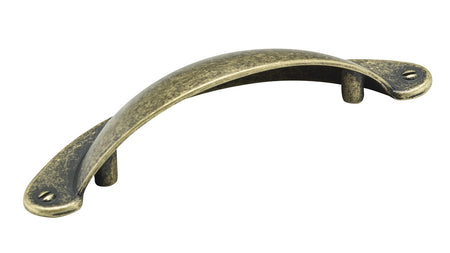 Richelieu BP82333BB: 3" cc Sorbonne Cup Cabinet Pull - Burnished Brass