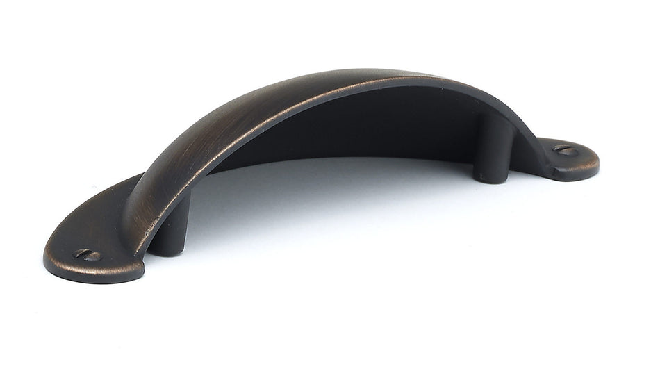 Richelieu BP82333BORB: 3" cc Sorbonne Cup Cabinet Pull - Brushed Oil Rubbed Bronze