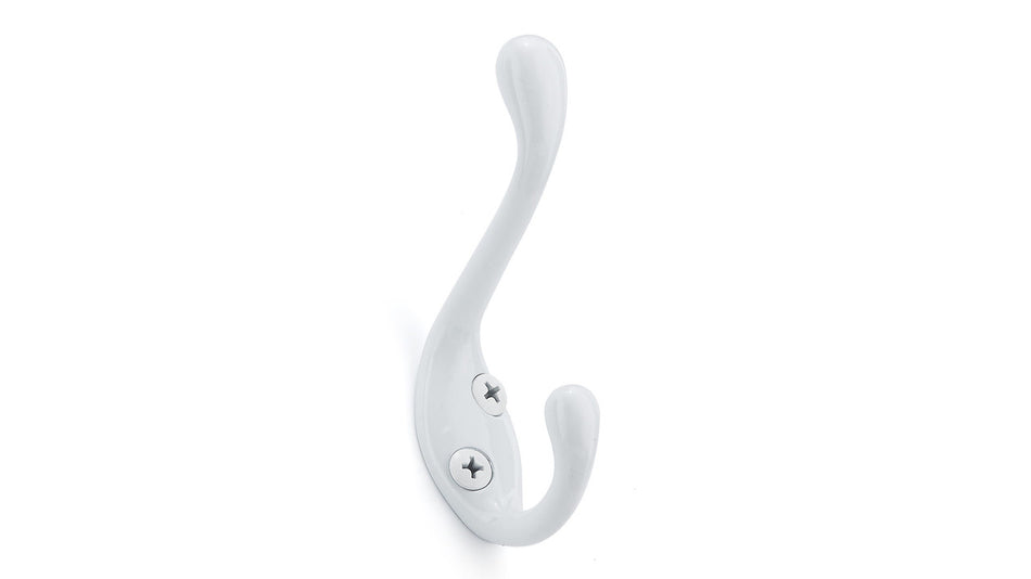 Richelieu BP8340130: 3-3/8" Utility Double Wall Hook (4-pack) - White