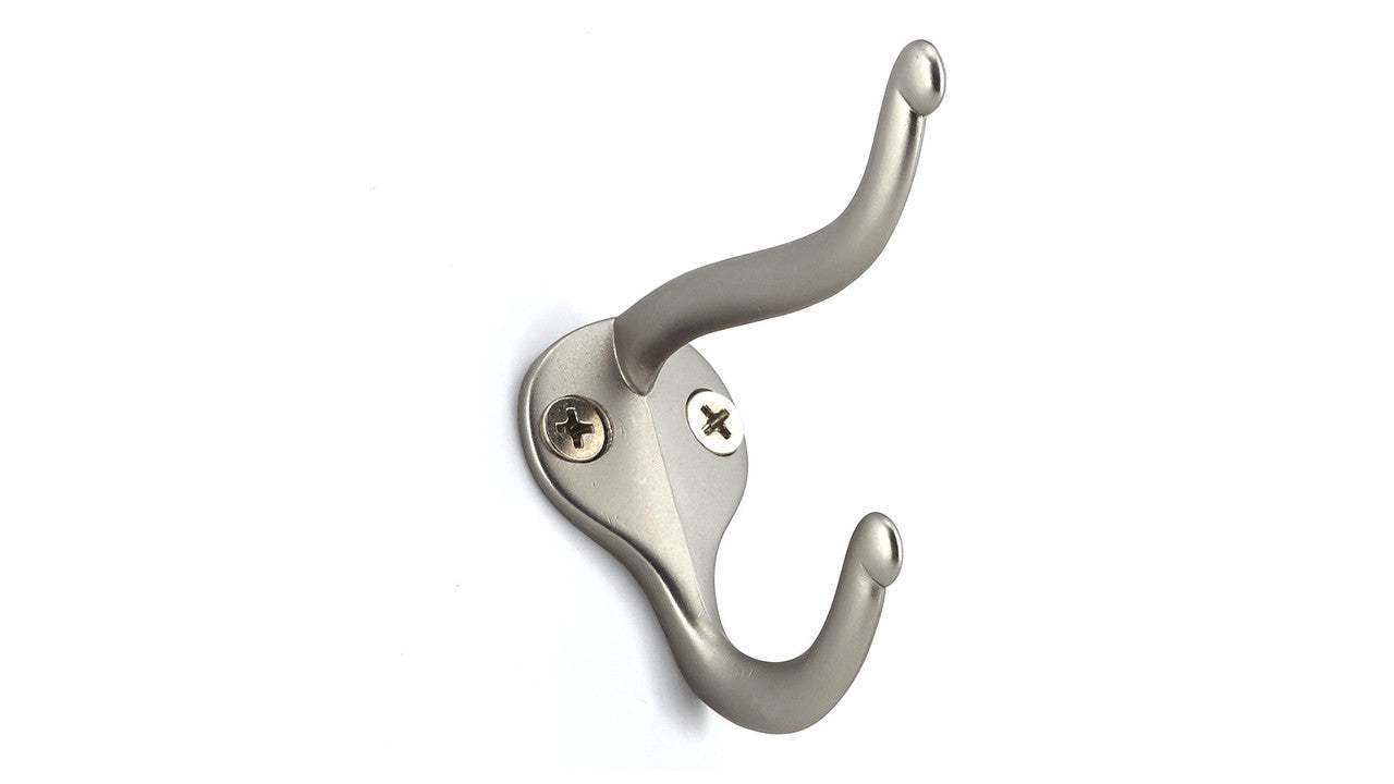 Richelieu BP83821184: 2" Utility Double Wall Hook (8-pack) - Matte Nickel
