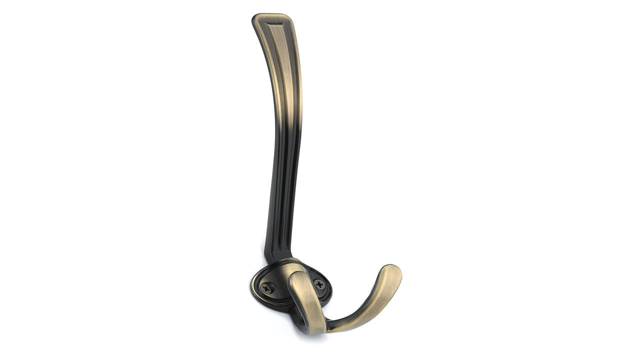 Richelieu BP84032AE: 6-1/2" Classic Triple Wall Hook - Antique English