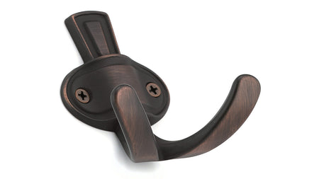 Richelieu BP84732BORB: 3" Classic Double Wall Hook - Brushed Oil Rubbed Bronze