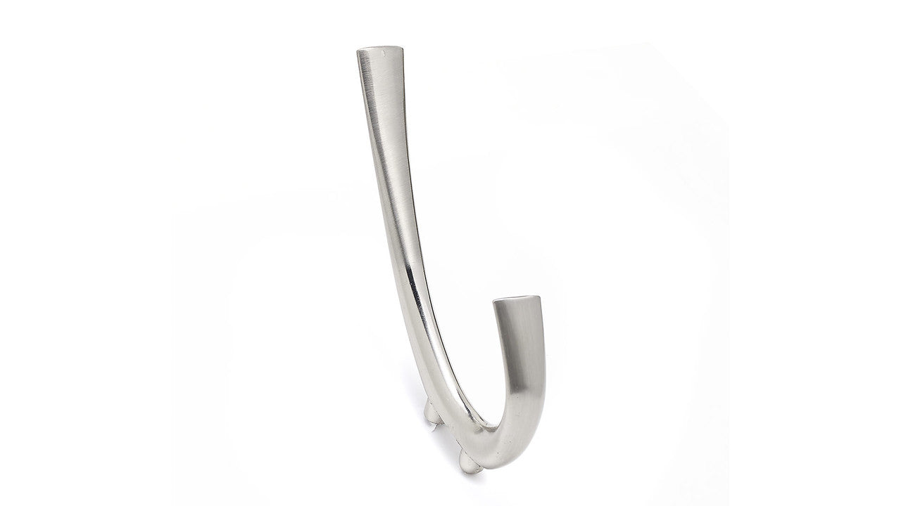 Richelieu BP849120195: 5-1/4" Contemporary Double Wall Hook - Brushed Nickel
