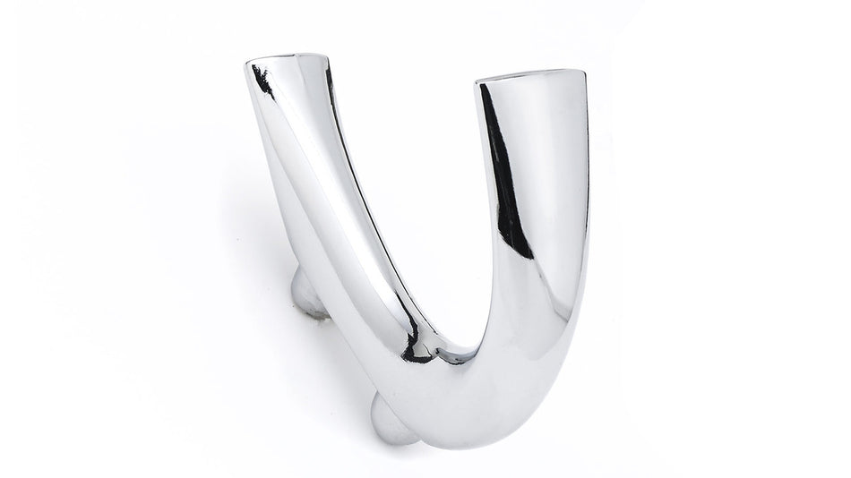 Richelieu BP84965140: 2-5/8" Contemporary Double Wall Hook - Polished Chrome