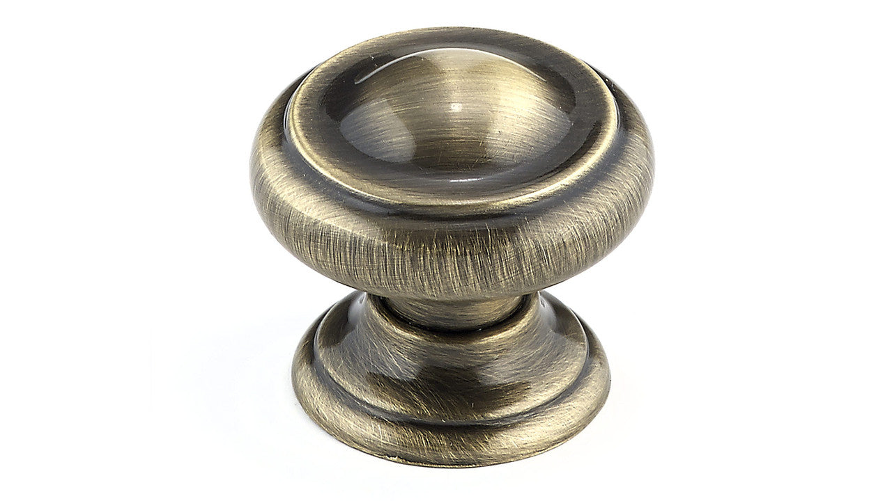 Richelieu BP8632AE: 1-3/16" Rosebank Cabinet Knob - Antique English