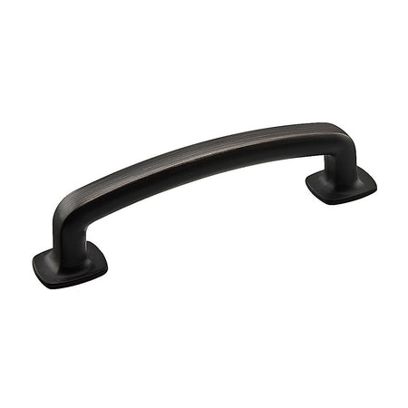 Richelieu BP86396BORB: 96mm cc Terrebonne Curved Bar Cabinet Pull - Brushed Oil Rubbed Bronze