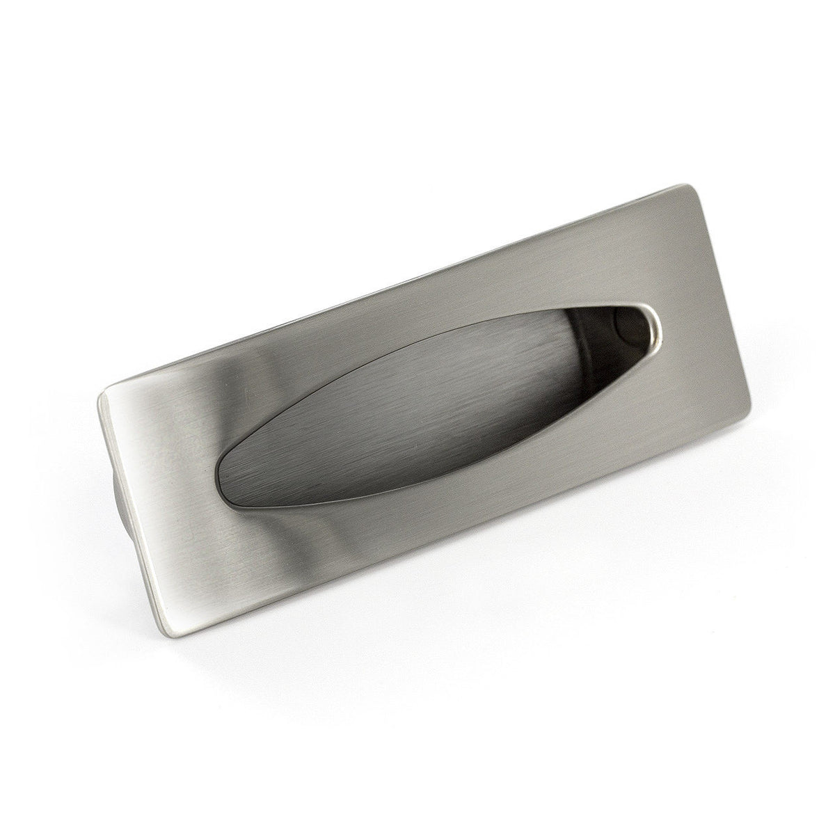 Richelieu BP87076195: 3" cc Contemporary Recessed Cabinet Pull - Brushed Nickel