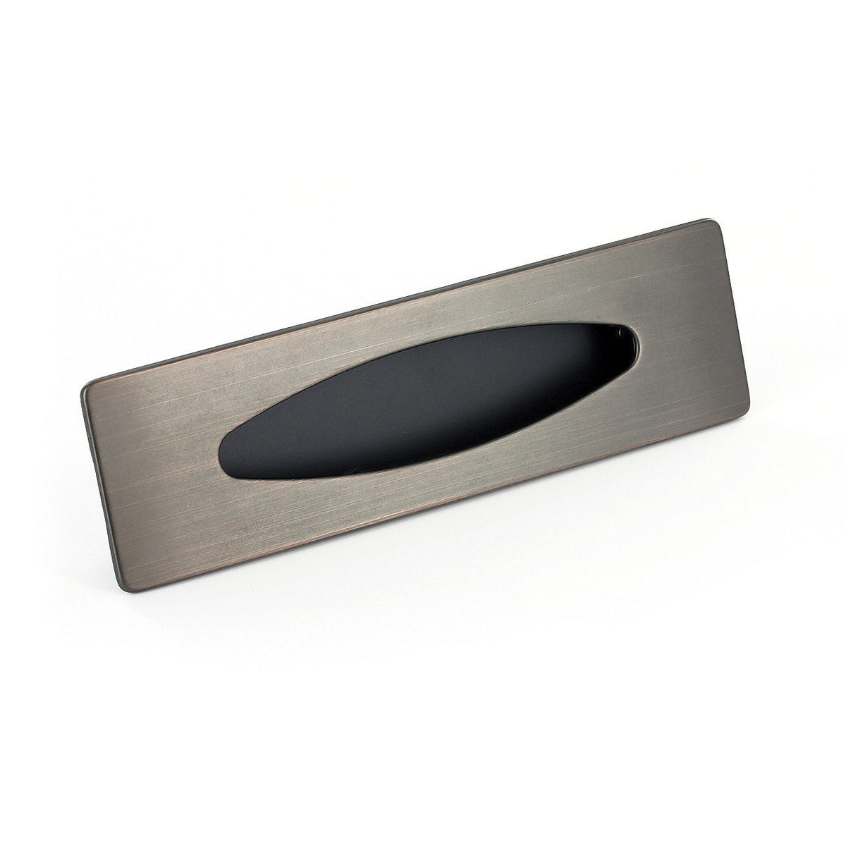 Richelieu BP87096BORB: 96mm cc Contemporary Recessed Cabinet Pull - Brushed Oil Rubbed Bronze