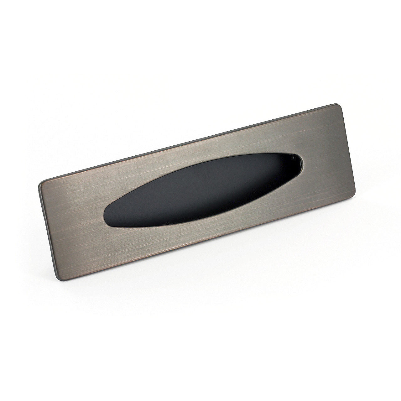 Richelieu BP87096BORB: 96mm cc Contemporary Recessed Cabinet Pull - Brushed Oil Rubbed Bronze