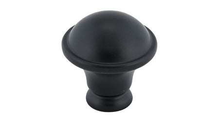 Richelieu BP872900: 1-1/4" Traditional Cabinet Knob - Matte Black