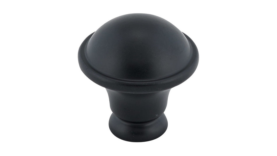 Richelieu BP872900: 1-1/4" Traditional Cabinet Knob - Matte Black