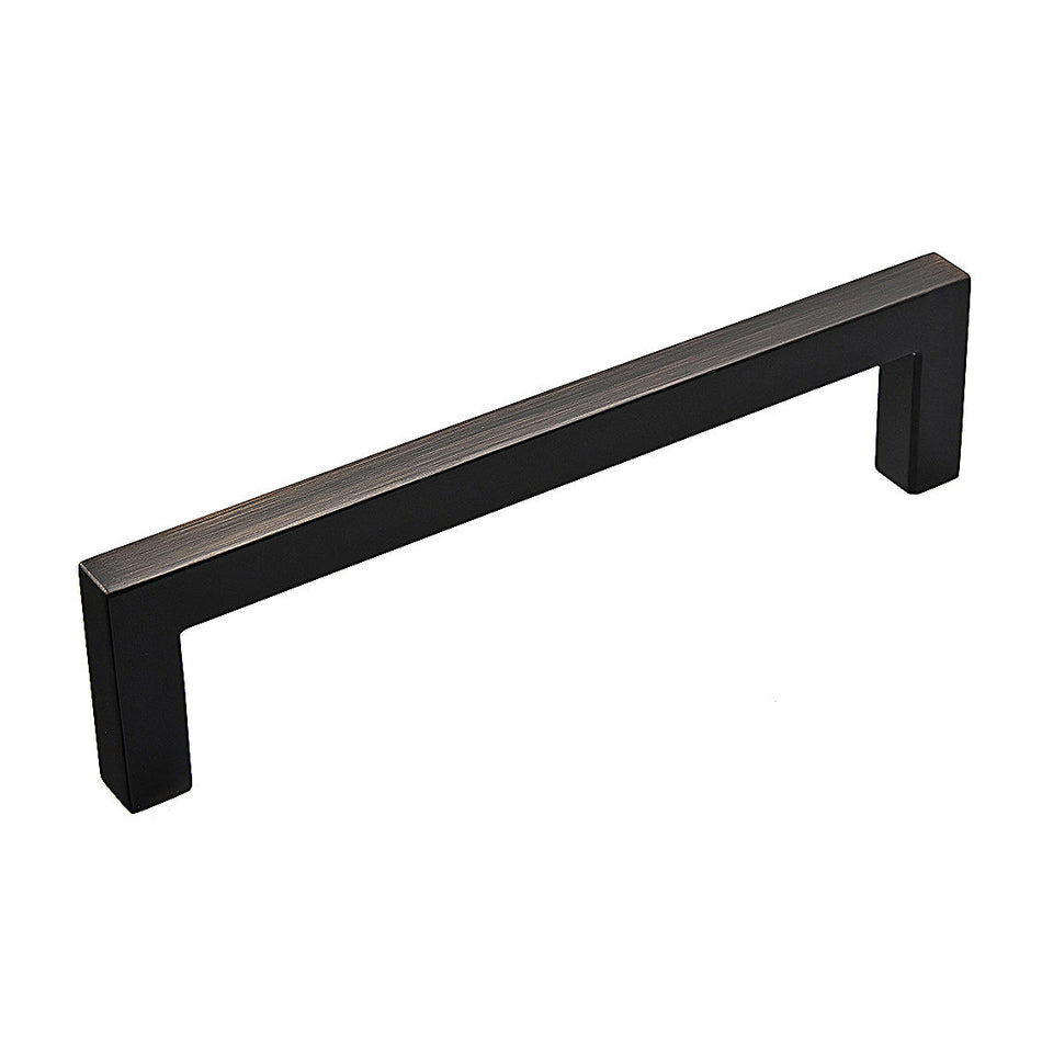 Richelieu BP873128BORB: 128mm cc Contemporary Cabinet Pull - Brushed Oil Rubbed Bronze