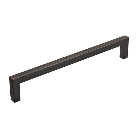 Richelieu BP873192BORB: 192mm cc Lambton Square Bar Cabinet Pull - Brushed Oil Rubbed Bronze