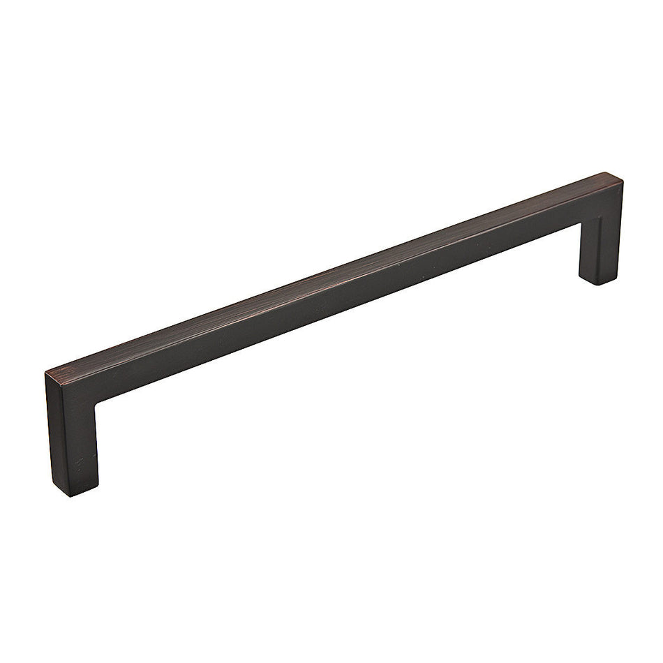 Richelieu BP873192BORB: 192mm cc Lambton Square Bar Cabinet Pull - Brushed Oil Rubbed Bronze
