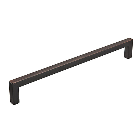 Richelieu BP873224BORB: 224mm cc Lambton Square Bar Cabinet Pull - Brushed Oil Rubbed Bronze
