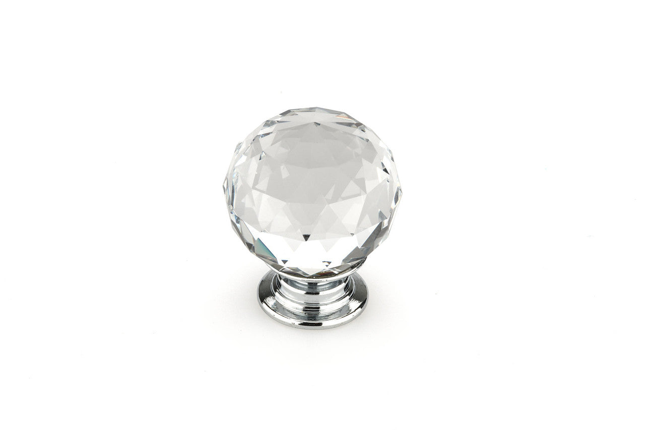 Richelieu BP87373014011: 1-3/16" Perdenone Cabinet Knob - Polished Chrome/Clear Crystal