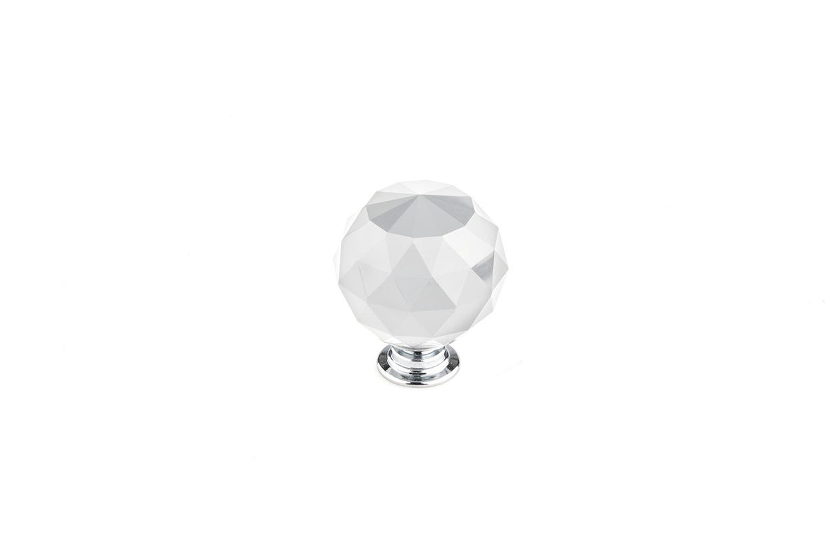 Richelieu BP87374014011: 1-9/16" Perdenone Cabinet Knob - Polished Chrome/Clear Crystal