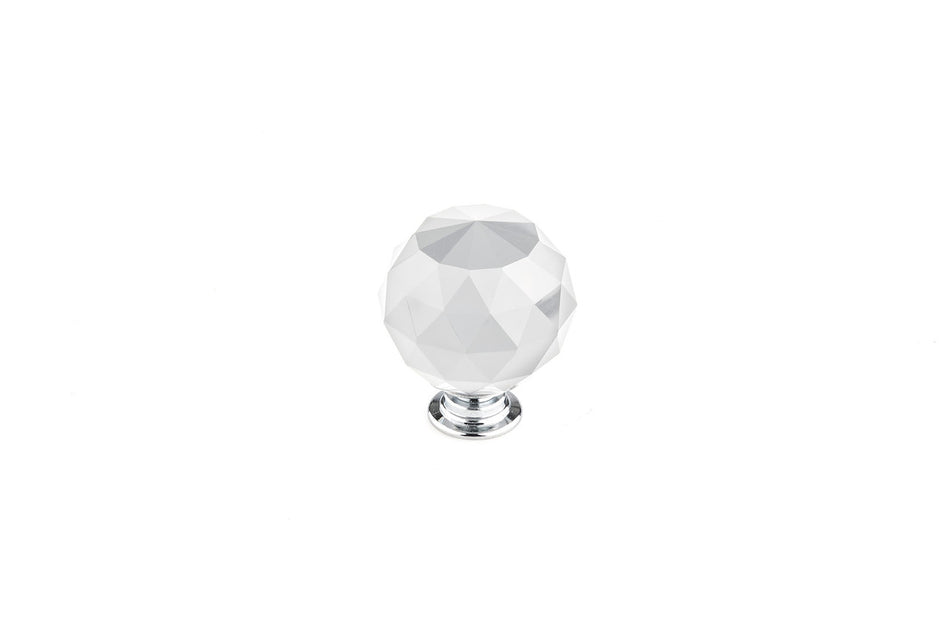 Richelieu BP87374014011: 1-9/16" Perdenone Cabinet Knob - Polished Chrome/Clear Crystal