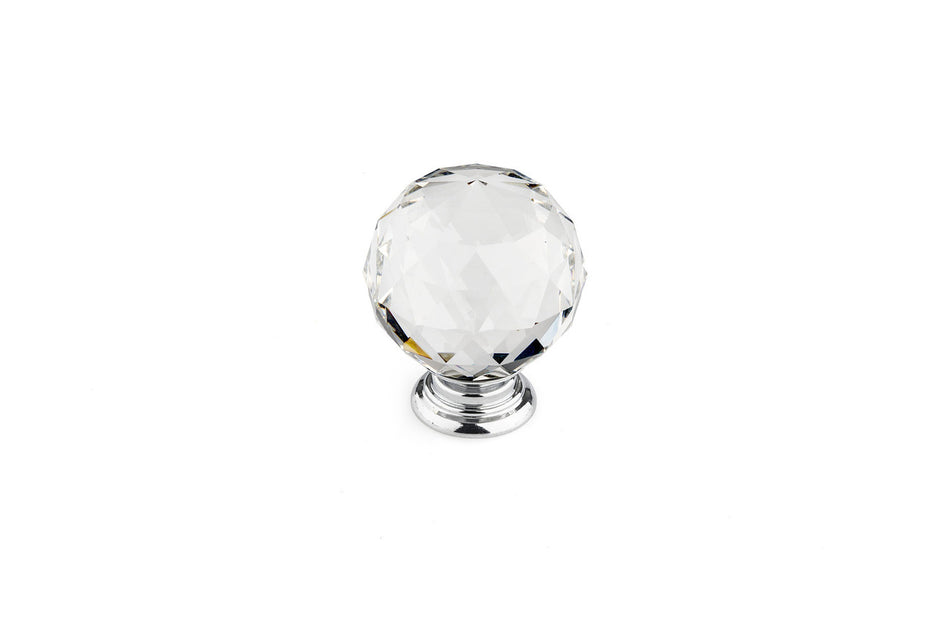 Richelieu BP87375014011: 2" Perdenone Cabinet Knob - Polished Chrome/Clear Crystal