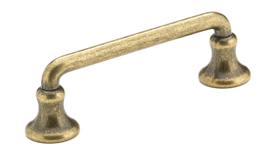 Richelieu BP873R3: 3" cc Traditional Cabinet Pull - Regency Brass