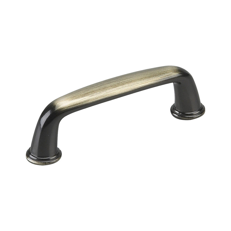 Richelieu BP876AE: 3" cc Nantes Cabinet Pull - Antique English