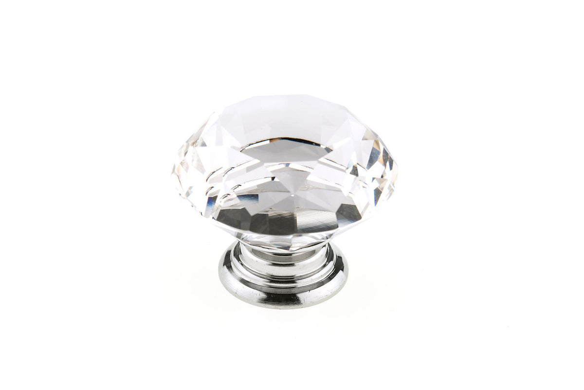 Richelieu BP87765014011: 2" Bolzano Cabinet Knob - Polished Chrome/Clear Crystal